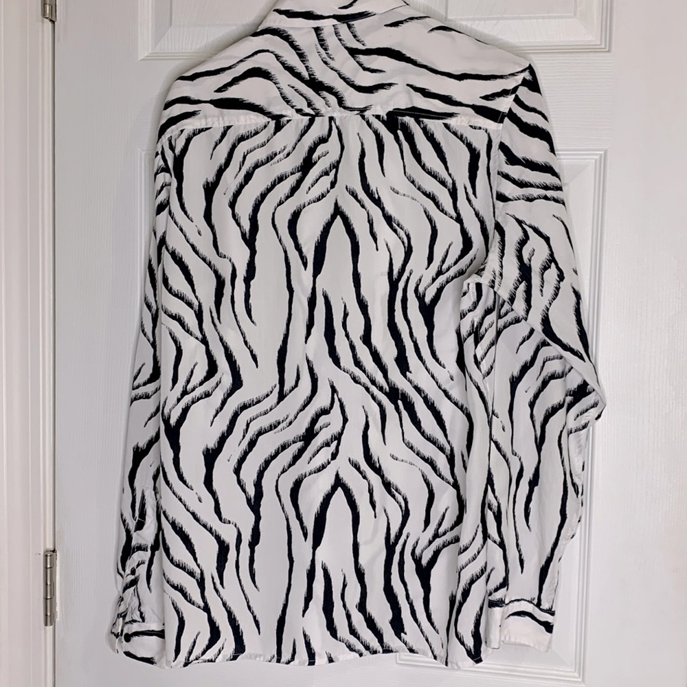 INC Mens zebra dress shirt in size small